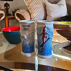 Vintage Topless Surfer girl tiki Mug concave bottom Trader Dicks Nugget